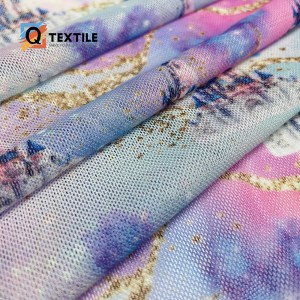 Polyester Stretch Tulle 100gsm Custom Print NO MOQ