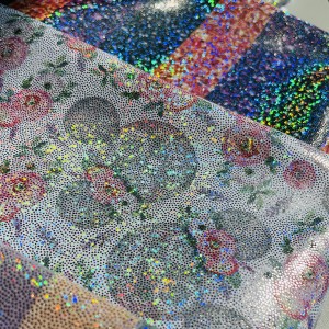 Glitter Holographic Stretch Athletic 300gsm Custom Print MOQ 50m