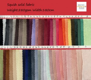 Squish solid fabric 280gsm MOQ 5m